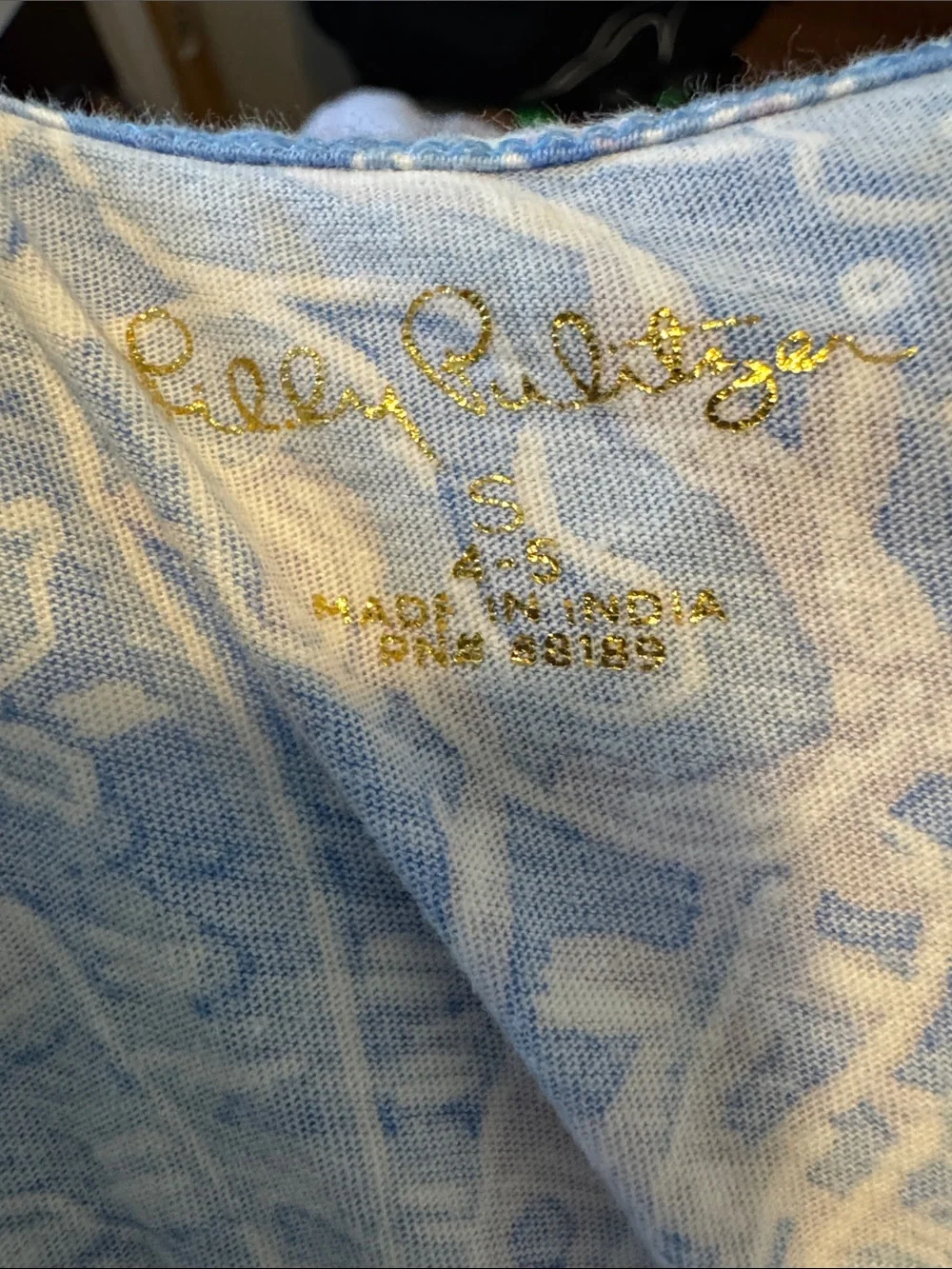 Lilly Pulitzer Girls size small 4-5 Light Blue Sea Print Sundress